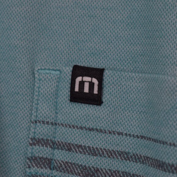 Travis Mathew‎ Teal Green Polo Shirt Short Sleeve Pima Cotton/Poly Blend Size XL - Picture 7 of 10